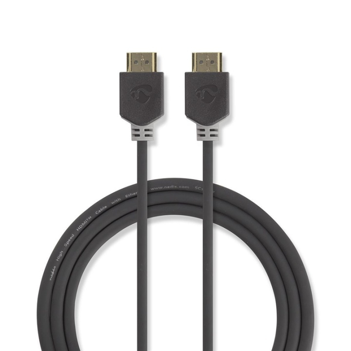 Nedis High Speed ​​HDMI™-Kabel met Ethernet | HDMI™ Connector | HDMI™ Connector | 4K@60Hz | ARC | 18 Gbps | 0.50 m | Rond | PVC | Antraciet | Window Box in de groep HOME ELECTRONICS / Kabels & Adapters / HDMI / Kabels bij TP E-commerce Nordic AB (38-90116)