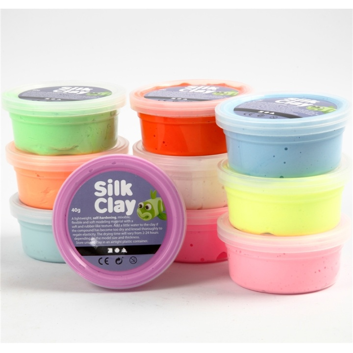 Silk Clay Mixade Färger Basic 2 10x40g in de groep SPEELGOED, KINDER- & BABYPRODUCTEN / Speelgoed / Speelklei, speelzand en accessoires bij TP E-commerce Nordic AB (38-90236)