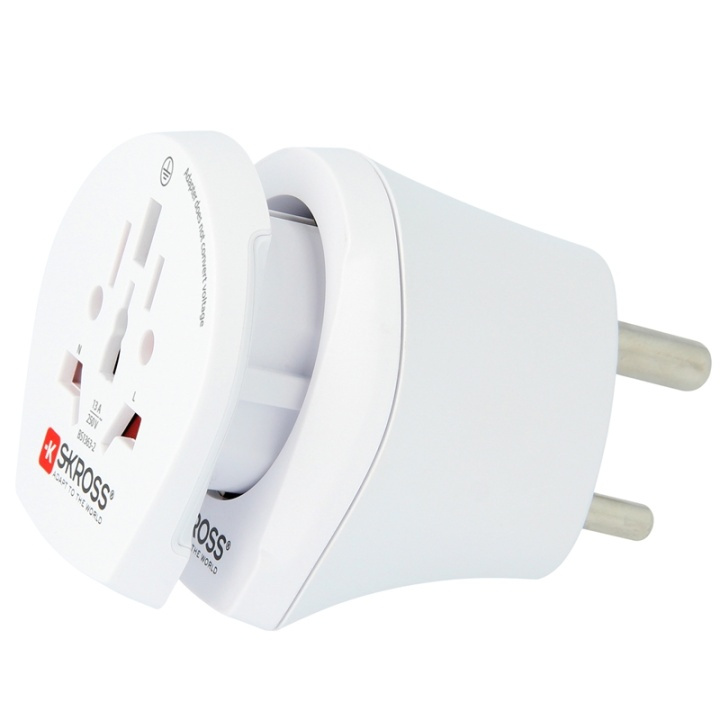 SKROSS El-Adapter Combo World t India in de groep HUISHOUDEN & TUIN / Elektriciteit & Verlichting / Reisadapters bij TP E-commerce Nordic AB (38-90251)