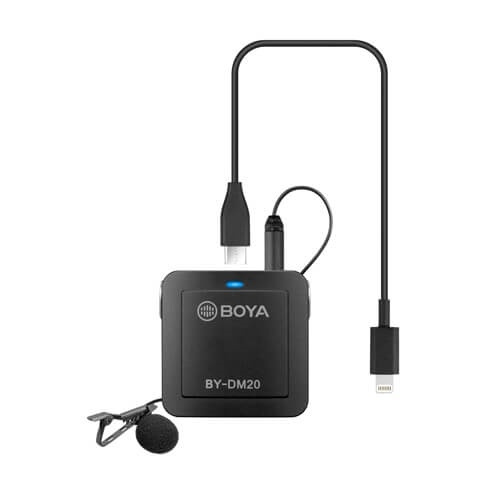 BOYA Microphone BY-DM20 Lavalier Dual USB-C & Lightning 2m. in de groep HOME ELECTRONICS / Audio & Beeld / Handmicrofoons bij TP E-commerce Nordic AB (38-90557)