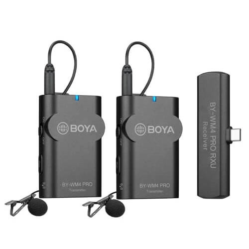 BOYA Microphone BY-WM4 Pro K6 Lavalier x2 Wireless USB-C in de groep HOME ELECTRONICS / Audio & Beeld / Handmicrofoons bij TP E-commerce Nordic AB (38-90561)