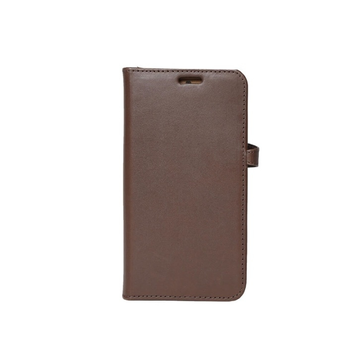 BUFFALO Wallet Leather Brown 3 Cardpockets iPhone 12 / 12 Pro in de groep SMARTPHONE & TABLETS / Mobielbescherming / Apple / Hobbykleuren / Wallet Case bij TP E-commerce Nordic AB (38-90576)