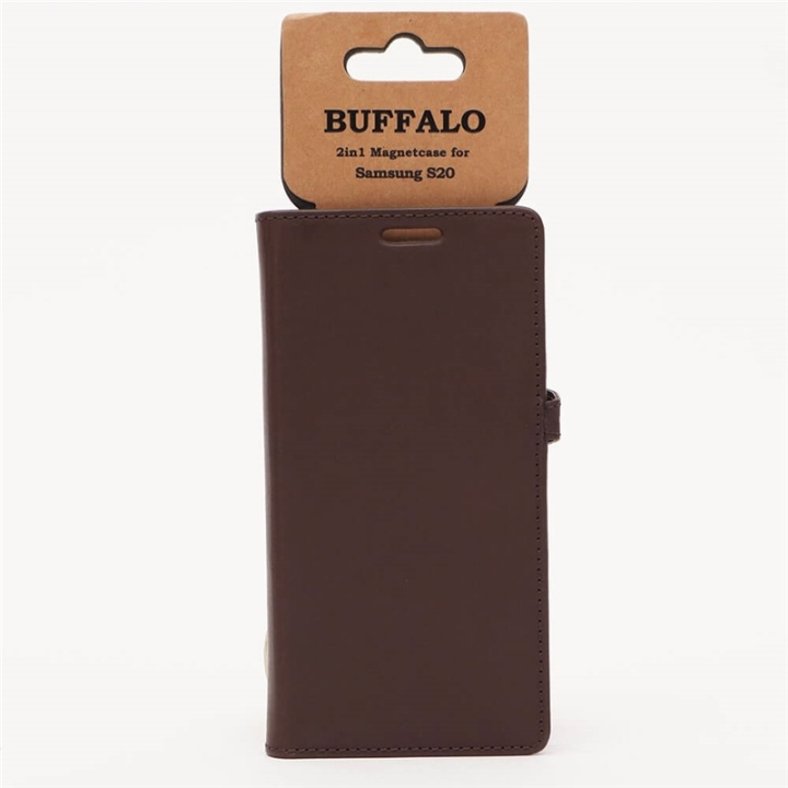 BUFFALO Wallet Leather Brown 3 Cardpockets Samsung Galaxy S20 in de groep SMARTPHONE & TABLETS / Mobielbescherming / Samsung bij TP E-commerce Nordic AB (38-90580)