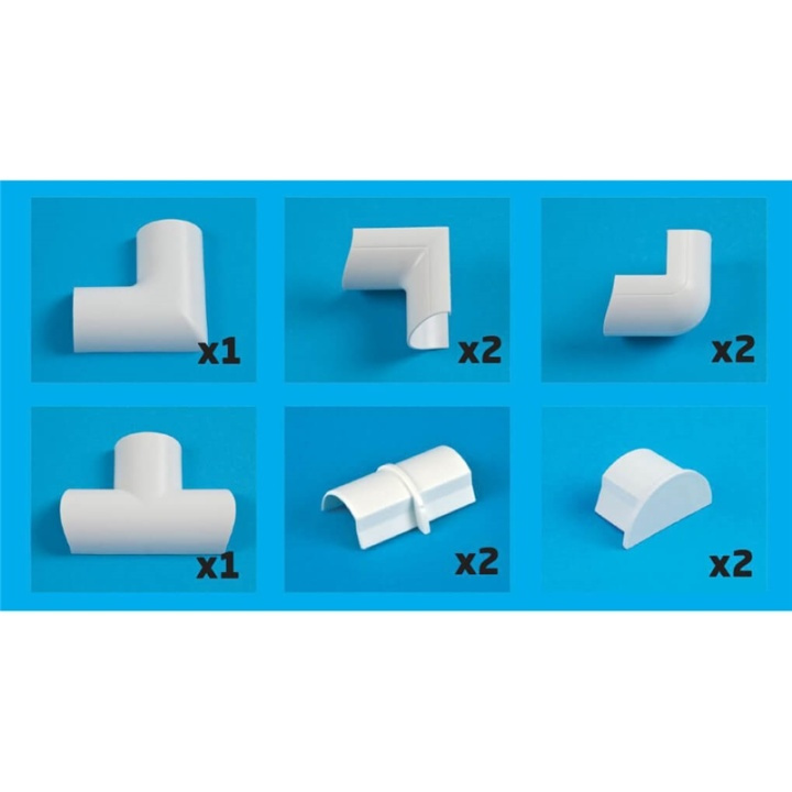 D-LINE Adapter Kit 20x10mm White in de groep HOME ELECTRONICS / Kabels & Adapters / Kabelbeheer bij TP E-commerce Nordic AB (38-90616)