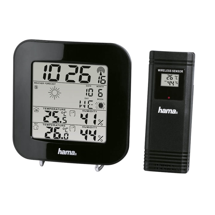 HAMA Weatherstation EWS-200 Black in de groep HUISHOUDEN & TUIN / Ventilatoren & Klimaatproducten / Thermometers en weerstations bij TP E-commerce Nordic AB (38-90738)
