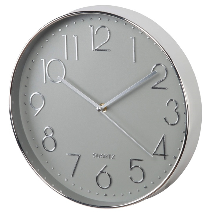 HAMA Wall Clock Elegant Silver/Grey in de groep HUISHOUDEN & TUIN / Horloges & Tellers / Wandklokken bij TP E-commerce Nordic AB (38-90748)