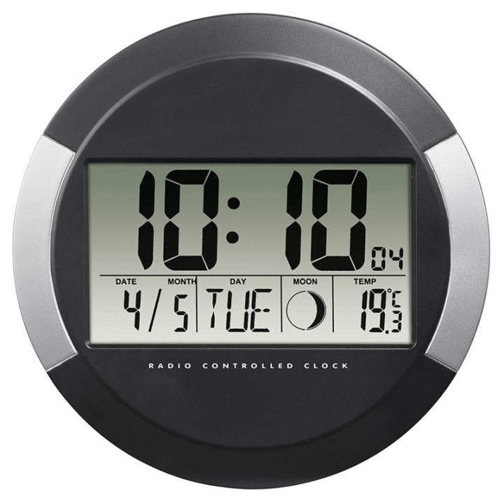 HAMA Radio Wall Clock Black in de groep HUISHOUDEN & TUIN / Horloges & Tellers / Wandklokken bij TP E-commerce Nordic AB (38-90753)