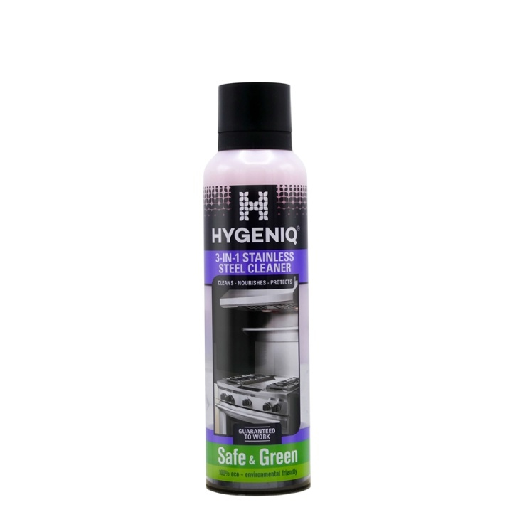 HYGENIQ 3-IN-1 STAINLESS STEEL CLEANER Rostfritt Stål 185ml in de groep HUISHOUDEN & TUIN / Schoonmaakproducten / Wasmiddel bij TP E-commerce Nordic AB (38-90822)