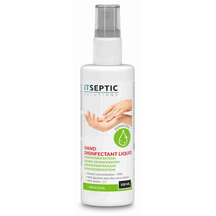 ITSEPTIC Hand Disinfection Liquid >70% Alcohol 100ml in de groep BEAUTY & HEALTH / Gezondheidszorg / handdesinfectie bij TP E-commerce Nordic AB (38-90851)
