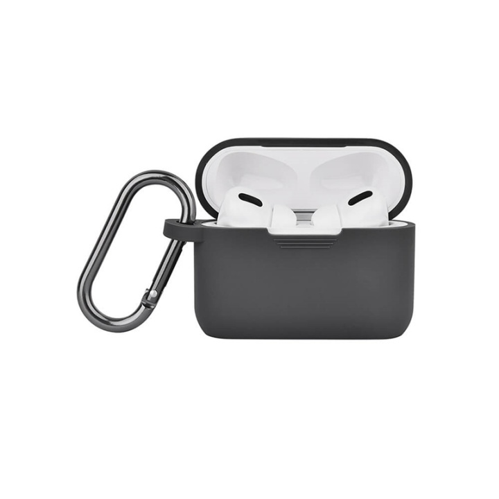 NORTH Airpods Pro Protective Case Silicone Carabiner Dark Grey in de groep HOME ELECTRONICS / Audio & Beeld / Koptelefoon & Accessoires / Accessoires bij TP E-commerce Nordic AB (38-91013)