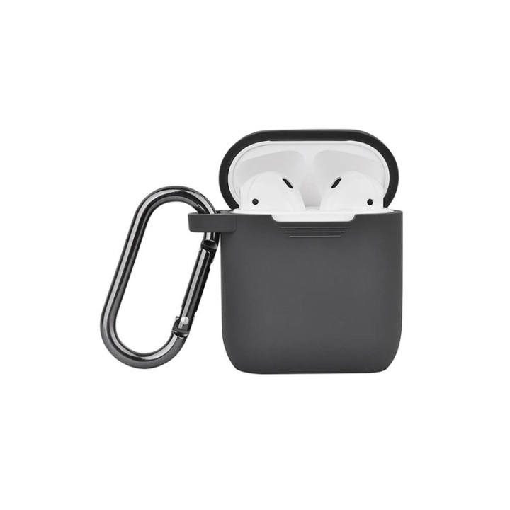 NORTH Airpods Protective Case Silicone Carabiner Dark Grey in de groep HOME ELECTRONICS / Audio & Beeld / Koptelefoon & Accessoires / Accessoires bij TP E-commerce Nordic AB (38-91015)