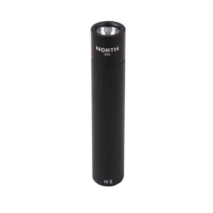 NORTH Flashlight 200 Lumen Black Aluminium 2W 3450Mah in de groep SPORT, VRIJE TIJD & HOBBY / Zaklampen & Hoofdlampen / Zaklampen bij TP E-commerce Nordic AB (38-91018)