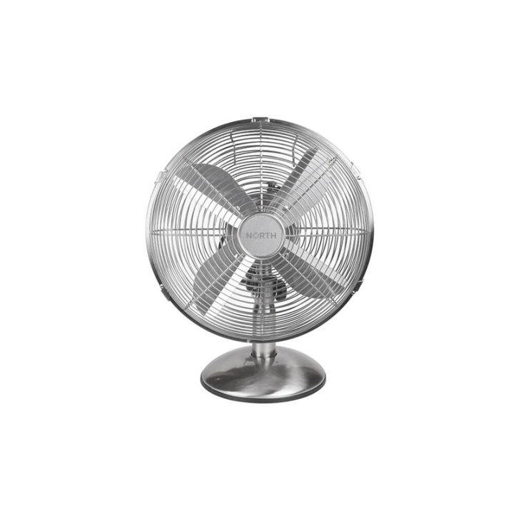 North Fläkt Bordsfläkt 30Cm Satin Chrome in de groep HUISHOUDEN & TUIN / Ventilatoren & Klimaatproducten / Tafelventilatoren bij TP E-commerce Nordic AB (38-91021)