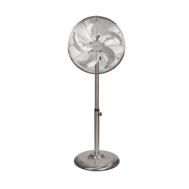 North Fläkt Golvfläkt 40Cm Premium Satin Chrome in de groep HUISHOUDEN & TUIN / Ventilatoren & Klimaatproducten / Vloerventilatoren bij TP E-commerce Nordic AB (38-91022)