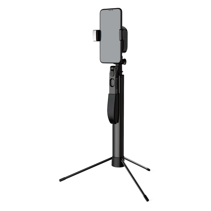 NORTH Tripo for Mobil (Youtube/Insta/TikTok) 30-110cm Incl LED light and BT remote control in de groep SMARTPHONE & TABLETS / Overige accessoires / Docks, statieven en houders bij TP E-commerce Nordic AB (38-91023)