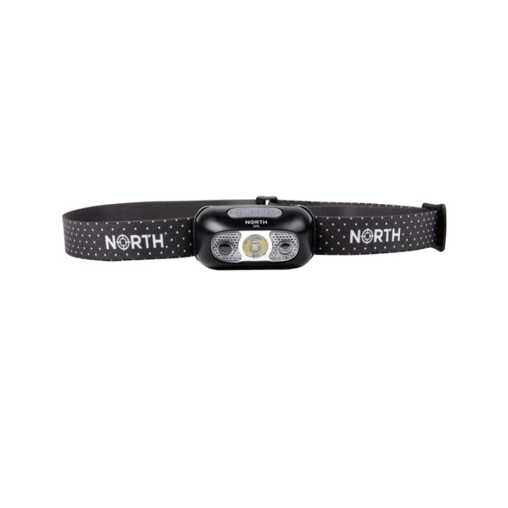 NORTH Headlight 220 Lumen Black app. 75m Cree-Led (XPG2) Sensor control in de groep SPORT, VRIJE TIJD & HOBBY / Zaklampen & Hoofdlampen / Hoofdlampen bij TP E-commerce Nordic AB (38-91027)