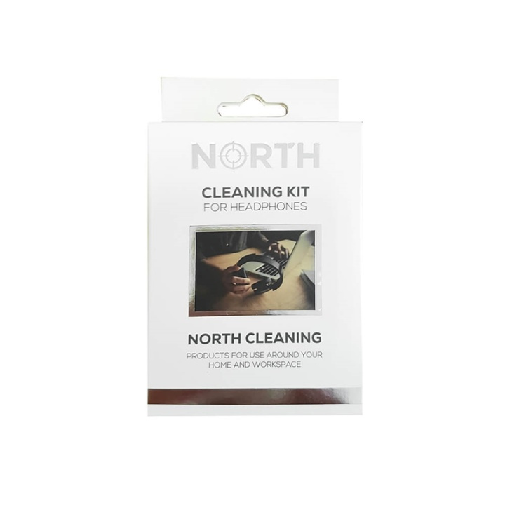 NORTH Cleaning Kit for Headphones 2x 30ml cleaning liquid, Brush and cloth in de groep HOME ELECTRONICS / Audio & Beeld / Koptelefoon & Accessoires / Accessoires bij TP E-commerce Nordic AB (38-91029)