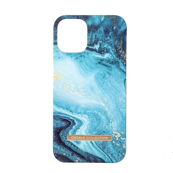 ONSALA COLLECTION Mobile Cover Soft Blue Sea Marble iPhone 12 Mini in de groep SMARTPHONE & TABLETS / Mobielbescherming / Apple / iPhone 12 Mini / Hoesjes bij TP E-commerce Nordic AB (38-91048)