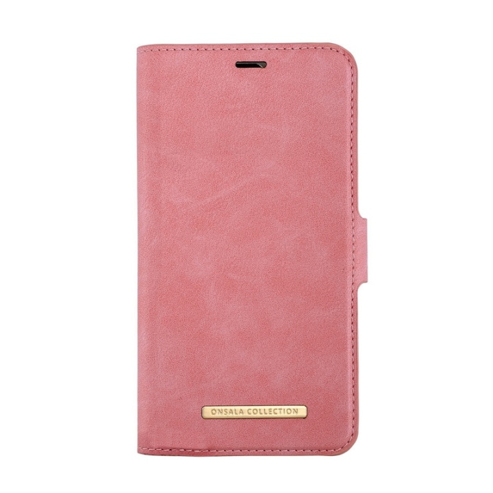 ONSALA COLLECTION Mobile Wallet Dusty Pink iPhone 12 / 12 Pro in de groep SMARTPHONE & TABLETS / Mobielbescherming / Apple / Hobbykleuren / Wallet Case bij TP E-commerce Nordic AB (38-91063)