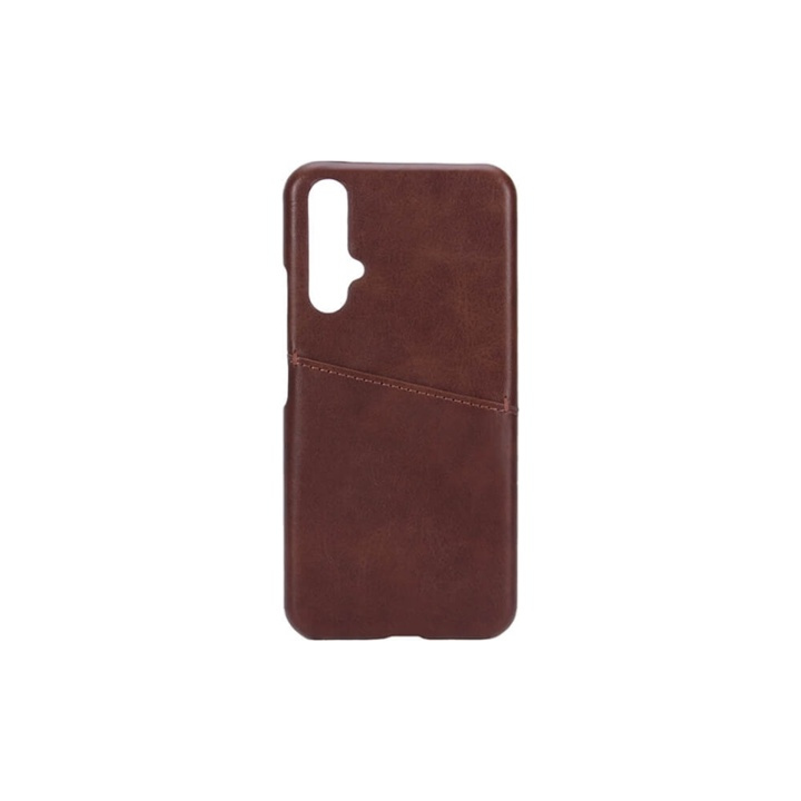 ONSALA Mobile Cover Brown with Cardpocket Huawei Nova 5T in de groep SMARTPHONE & TABLETS / Mobielbescherming / Huawei bij TP E-commerce Nordic AB (38-91076)