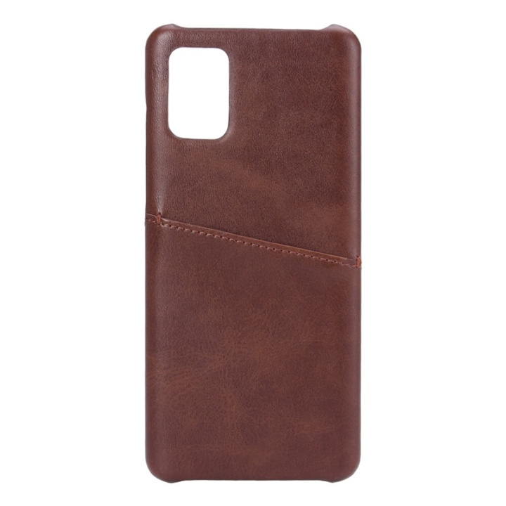 ONSALA Mobile Cover Brown with Cardpocket Samsung Galaxy A71 in de groep SMARTPHONE & TABLETS / Mobielbescherming / Samsung bij TP E-commerce Nordic AB (38-91090)