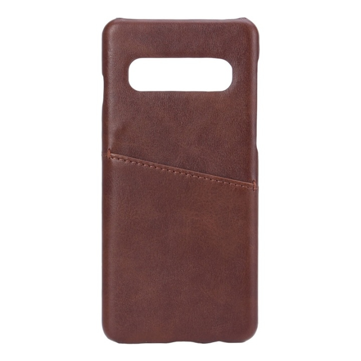 ONSALA Mobile Cover Brown with Cardpocket Samsung Galaxy S10 in de groep SMARTPHONE & TABLETS / Mobielbescherming / Samsung bij TP E-commerce Nordic AB (38-91092)