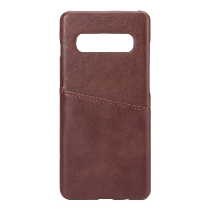 ONSALA Mobile Cover Brown with Cardpocket Samsung Galaxy S10 Plus in de groep SMARTPHONE & TABLETS / Mobielbescherming / Samsung bij TP E-commerce Nordic AB (38-91093)
