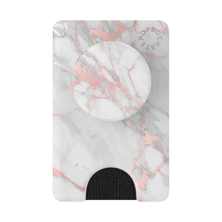 POPSOCKETS Wallet Rose Gold Lutz Marble Removable Grip and PopWallet+ in de groep SMARTPHONE & TABLETS / Overige accessoires / PopWallet bij TP E-commerce Nordic AB (38-91262)