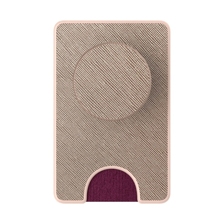 POPSOCKETS Wallet Saffiano Rose Gold Removable Grip and PopWallet+ in de groep SMARTPHONE & TABLETS / Overige accessoires / Popsockets bij TP E-commerce Nordic AB (38-91263)