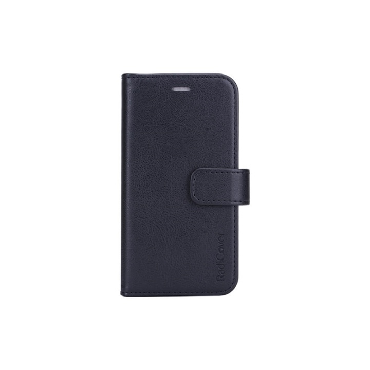 RADICOVER Radiation protected Mobilewallet PU iPhone 12 Mini Flipcover Black 3-Led RFID in de groep SMARTPHONE & TABLETS / Mobielbescherming / Apple / iPhone 12 Mini / Wallet Case bij TP E-commerce Nordic AB (38-91292)