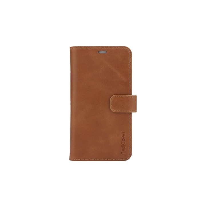 RADICOVER Radiation protected Mobilewallet Leather iPhone 11 2in1 Magnetcover Brown in de groep SMARTPHONE & TABLETS / Mobielbescherming / Apple / Lippenstift / Wallet Case bij TP E-commerce Nordic AB (38-91308)