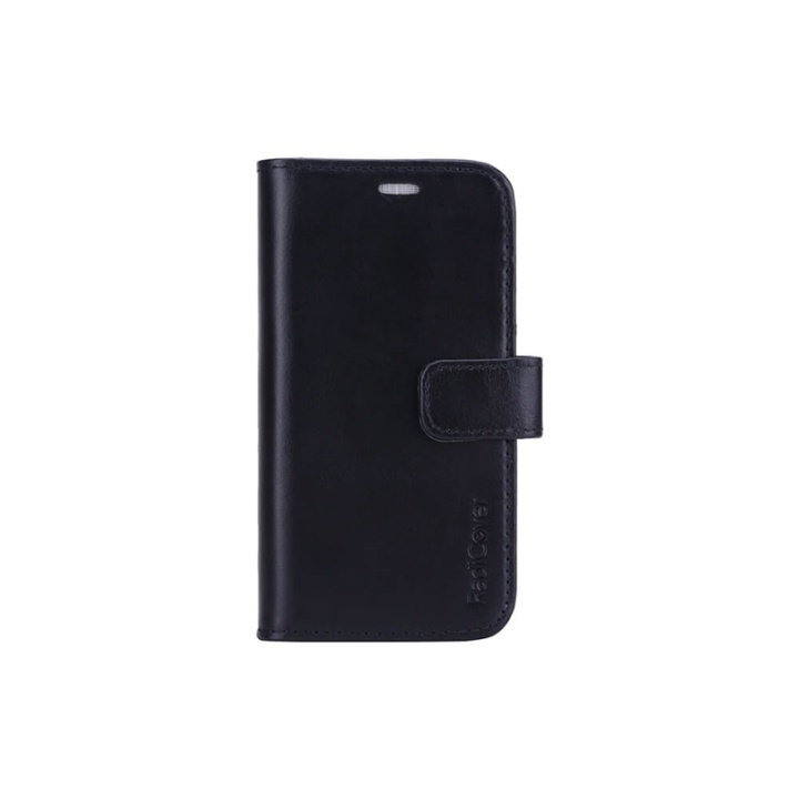 RADICOVER Radiation protected Mobilewallet Leather iPhone 12 Mini 2in1 Magnetcover Black 3-Led RFID in de groep SMARTPHONE & TABLETS / Mobielbescherming / Apple / iPhone 12 Mini / Wallet Case bij TP E-commerce Nordic AB (38-91315)