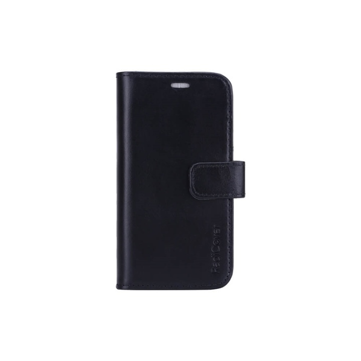 RADICOVER Radiation protected Mobilewallet Leather iPhone 12 Mini 2in1 Magnetcover Black 3-Led RFID in de groep SMARTPHONE & TABLETS / Mobielbescherming / Apple / iPhone 12 Mini / Wallet Case bij TP E-commerce Nordic AB (38-91315)