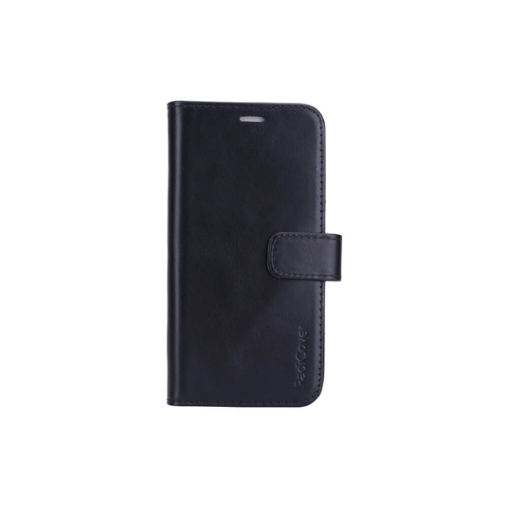 RADICOVER Radiation protected Mobilewallet Leather iPhone 12/12 Pro 2in1 Magnet Black 3-Led RFID in de groep SMARTPHONE & TABLETS / Mobielbescherming / Apple / Hobbykleuren / Wallet Case bij TP E-commerce Nordic AB (38-91317)