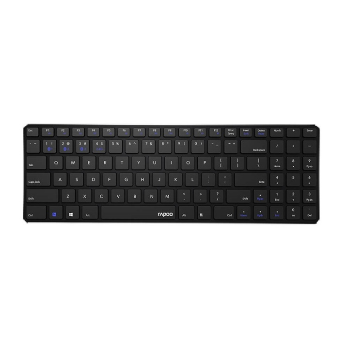 RAPOO Keyboard E9100M Multi-Mode Wireless Black in de groep COMPUTERS & RANDAPPARATUUR / Muizen en toetsenborden / Toetsenborden / Draadloos bij TP E-commerce Nordic AB (38-91366)