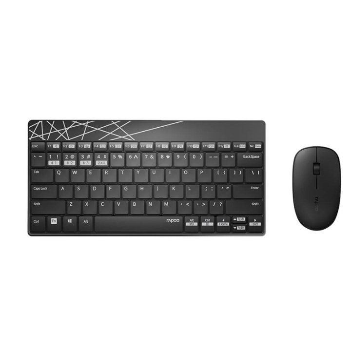 RAPOO Keyboard/Mice Set 8000M Multi-Mode Wireless Black in de groep COMPUTERS & RANDAPPARATUUR / Muizen en toetsenborden / Toetsenborden / Pakket bij TP E-commerce Nordic AB (38-91368)