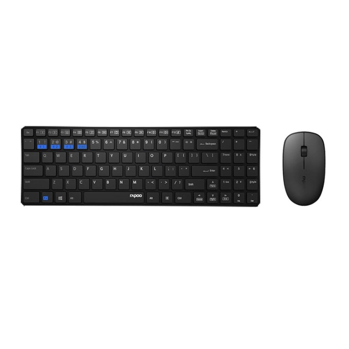 RAPOO Keyboard/Mice Set 9300M Multi-Mode Wireless Black in de groep COMPUTERS & RANDAPPARATUUR / Muizen en toetsenborden / Toetsenborden / Pakket bij TP E-commerce Nordic AB (38-91372)