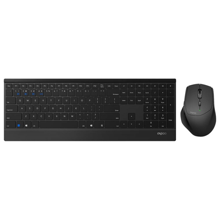 RAPOO Keyboard/Mice Set 9500M Multi-Mode Wireless Black in de groep COMPUTERS & RANDAPPARATUUR / Muizen en toetsenborden / Toetsenborden / Pakket bij TP E-commerce Nordic AB (38-91373)