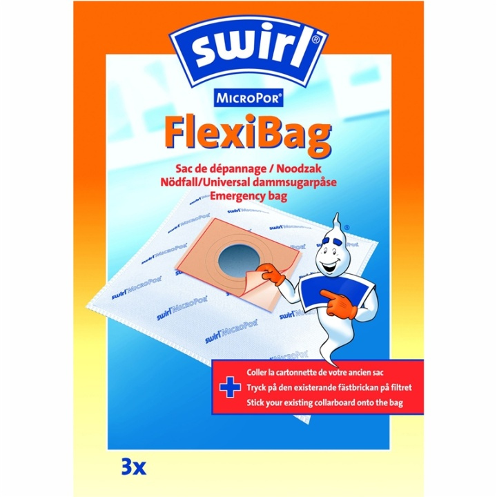 Swirl Dammsugarpåsar SOS Flexibag 3 in de groep HUISHOUDEN & TUIN / Schoonmaakproducten / Stofzuigers & Accessoires / Accessoires / Stofzuigerzakken bij TP E-commerce Nordic AB (38-91626)