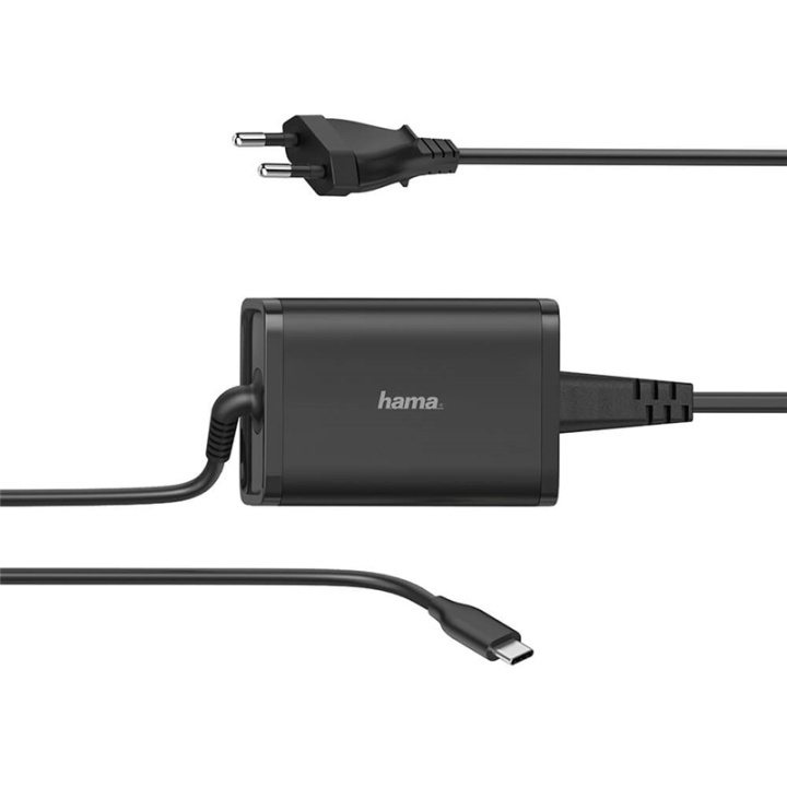 HAMA Power Supply USB-C 100-240V 5-20V/65W in de groep COMPUTERS & RANDAPPARATUUR / Computerkabels / Elektrische kabels bij TP E-commerce Nordic AB (38-91862)