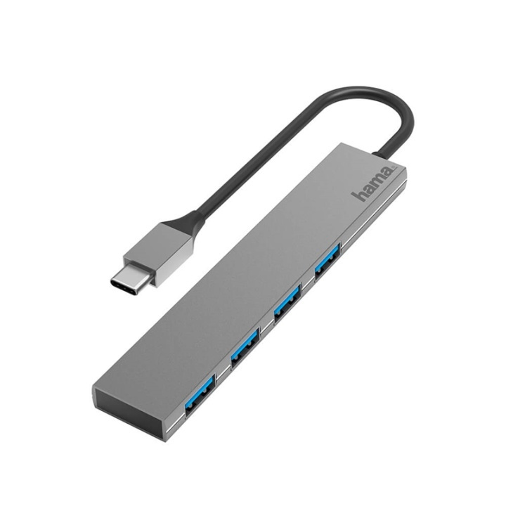 HAMA Hub USB-C 4x Ports 5 Gbit/s in de groep COMPUTERS & RANDAPPARATUUR / Computeraccessoires / USB-hubs bij TP E-commerce Nordic AB (38-91869)