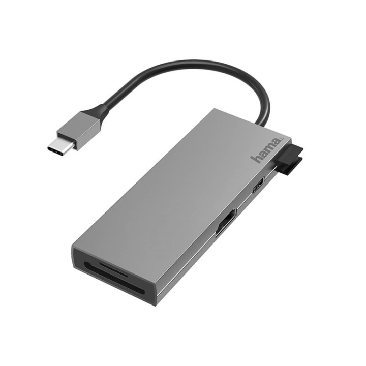 HAMA Adapter USB-C Multi 6x Ports HDMI/SD in de groep COMPUTERS & RANDAPPARATUUR / Computeraccessoires / USB-hubs bij TP E-commerce Nordic AB (38-91876)