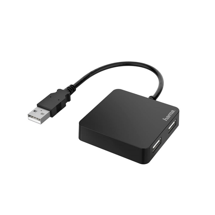 HAMA Hub USB-A 2.0 4x Ports 480 Mbit/s in de groep COMPUTERS & RANDAPPARATUUR / Computeraccessoires / USB-hubs bij TP E-commerce Nordic AB (38-91883)