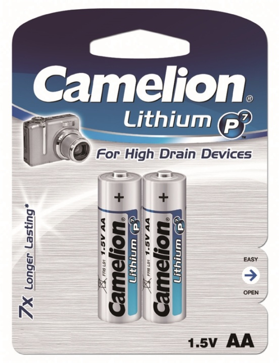 Camelion AA-batterier (LR6) Litium, 2-pack in de groep HOME ELECTRONICS / Batterijen & Opladers / Batterijen / Batterijen voor hoortoestellen bij TP E-commerce Nordic AB (38-92024)