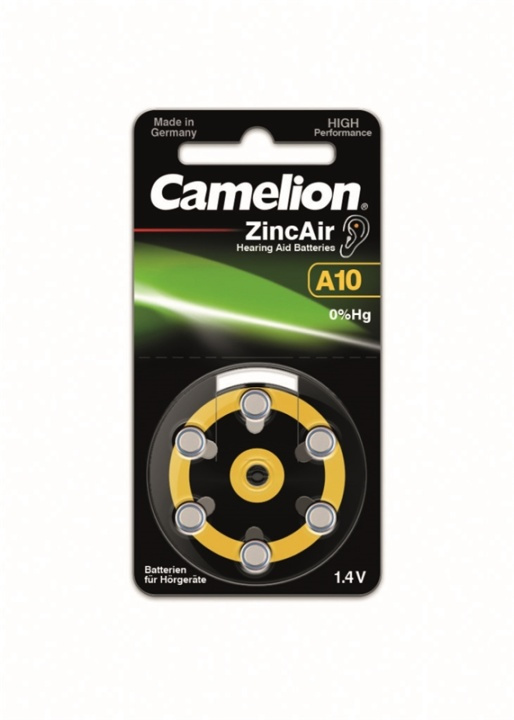 Camelion HA10 , voor hoortoestellen, , 6-pack, best before 2024-09 in de groep HOME ELECTRONICS / Batterijen & Opladers / Batterijen / Gehoorbatterijen bij TP E-commerce Nordic AB (38-92038)