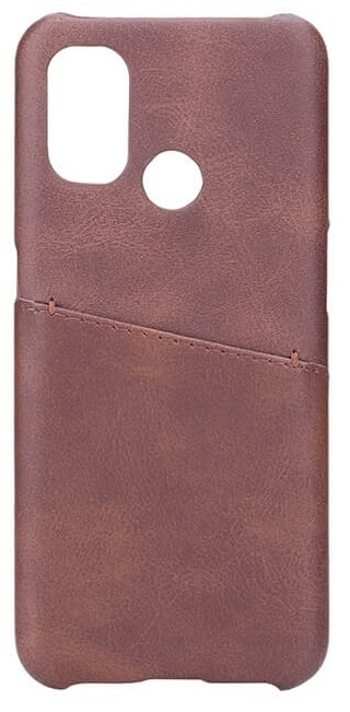 ONSALA Mobile Cover Brown with Cardpocket Oneplus Nord N100 in de groep SMARTPHONE & TABLETS / Mobielbescherming / OnePlus bij TP E-commerce Nordic AB (38-92248)