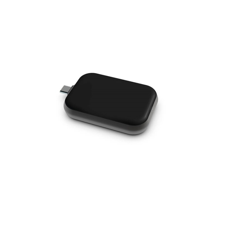ZENS Singel Apple Airpods Charger QI USB-C Stick Aluminum Black in de groep SMARTPHONE & TABLETS / Opladers & Kabels / Draadloze Qi-oplader bij TP E-commerce Nordic AB (38-92381)