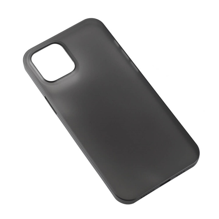 GEAR Mobile Cover Ultraslim Black Semitransparent iPhone 12 Pro Max in de groep SMARTPHONE & TABLETS / Mobielbescherming / Apple / IPL en laser / Springspeelgoed bij TP E-commerce Nordic AB (38-92433)