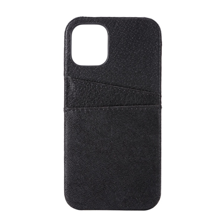 ONSALA COLLECTION Cover Leather Black iPhone 12 Mini Cardpockets in de groep SMARTPHONE & TABLETS / Mobielbescherming / Apple / iPhone 12 Mini / Hoesjes bij TP E-commerce Nordic AB (38-92463)