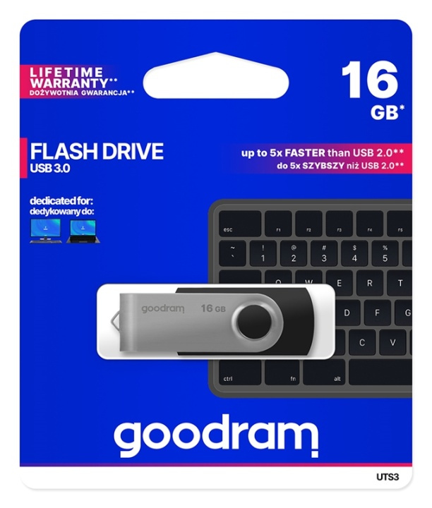 GoodRam TWISTER USB-Minne (16GB | USB3.0) in de groep HOME ELECTRONICS / Opslagmedia / USB-geheugen / USB 3.0 bij TP E-commerce Nordic AB (38-92585)